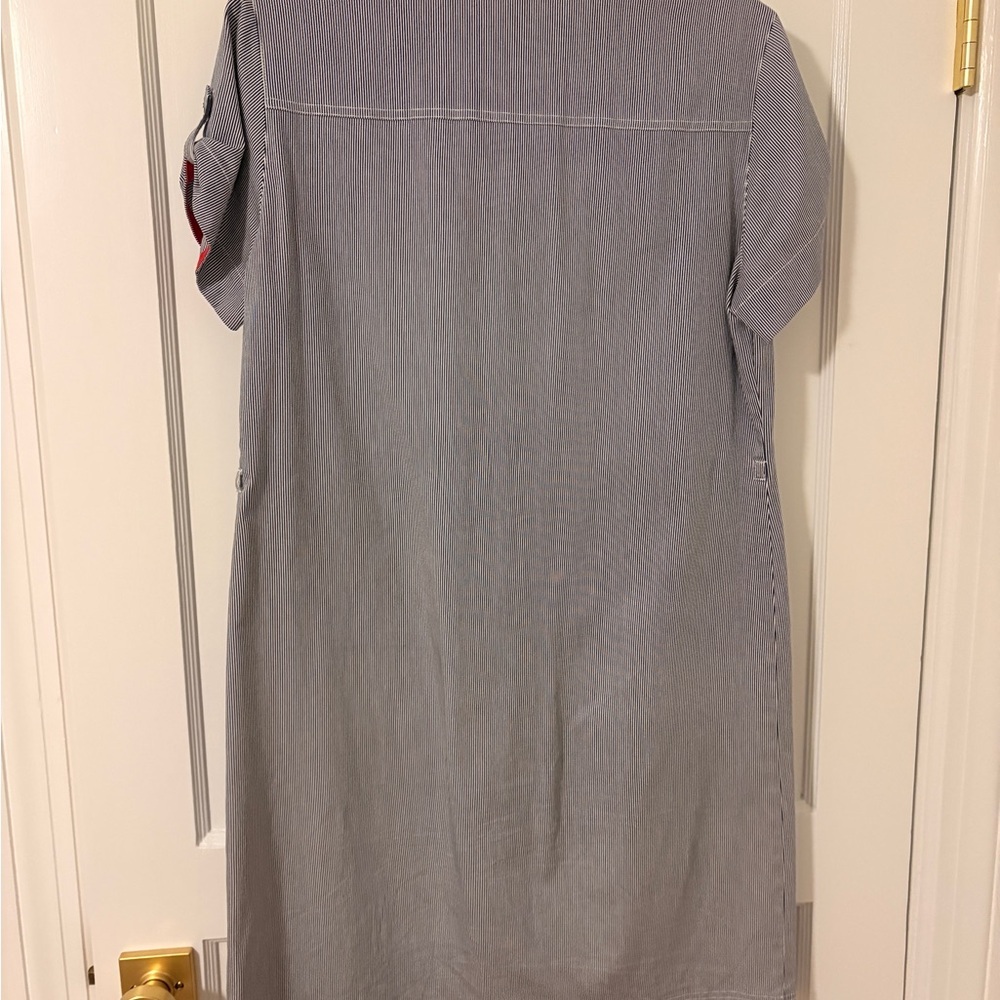 Delmod Vintage 1950’s-1970’s Pinstriped Shirt Dress - Picture 3 of 5